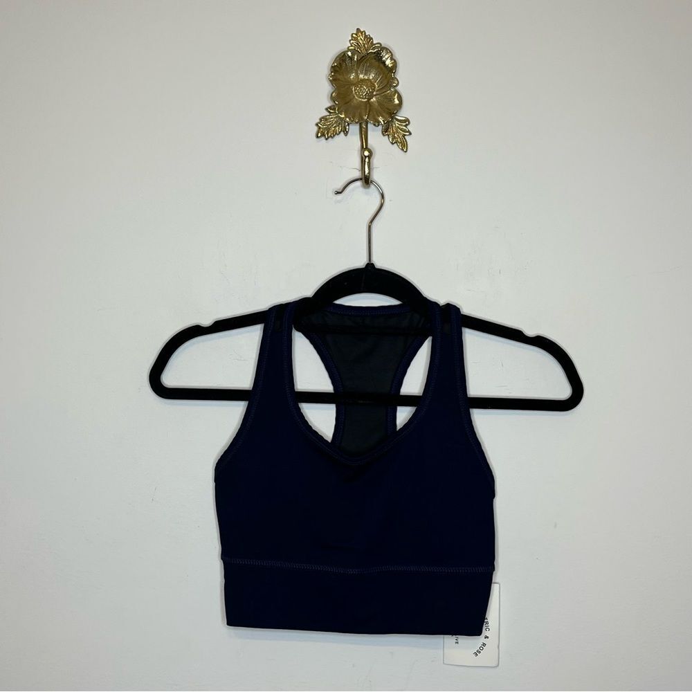 Electric & Rose Navy Black Sports Bra XS